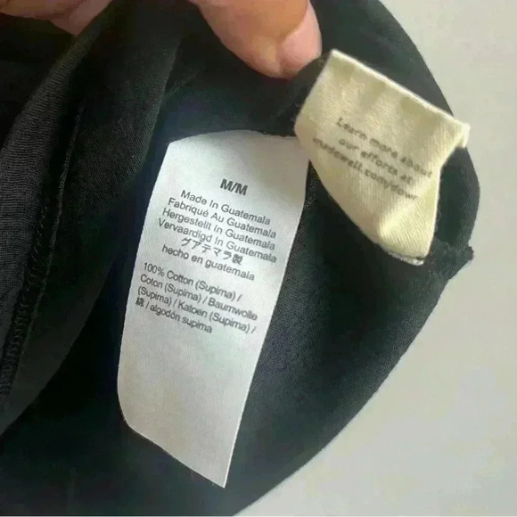 Madewell Black Classic V-Line Shirt Size M - Picture 8 of 9